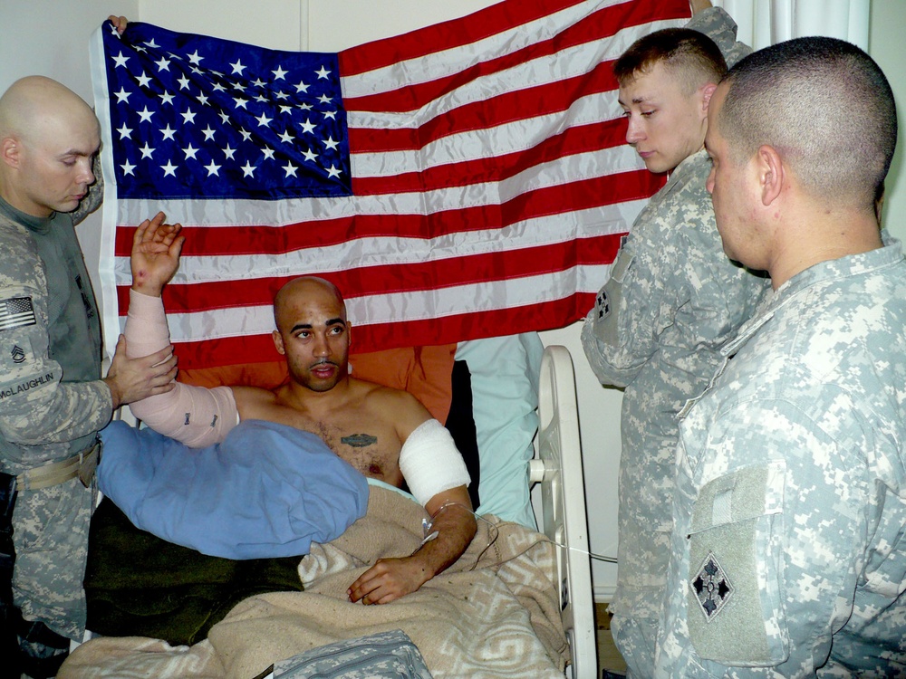 Silver Lions' NCO re-enlists prior to medical evacuation