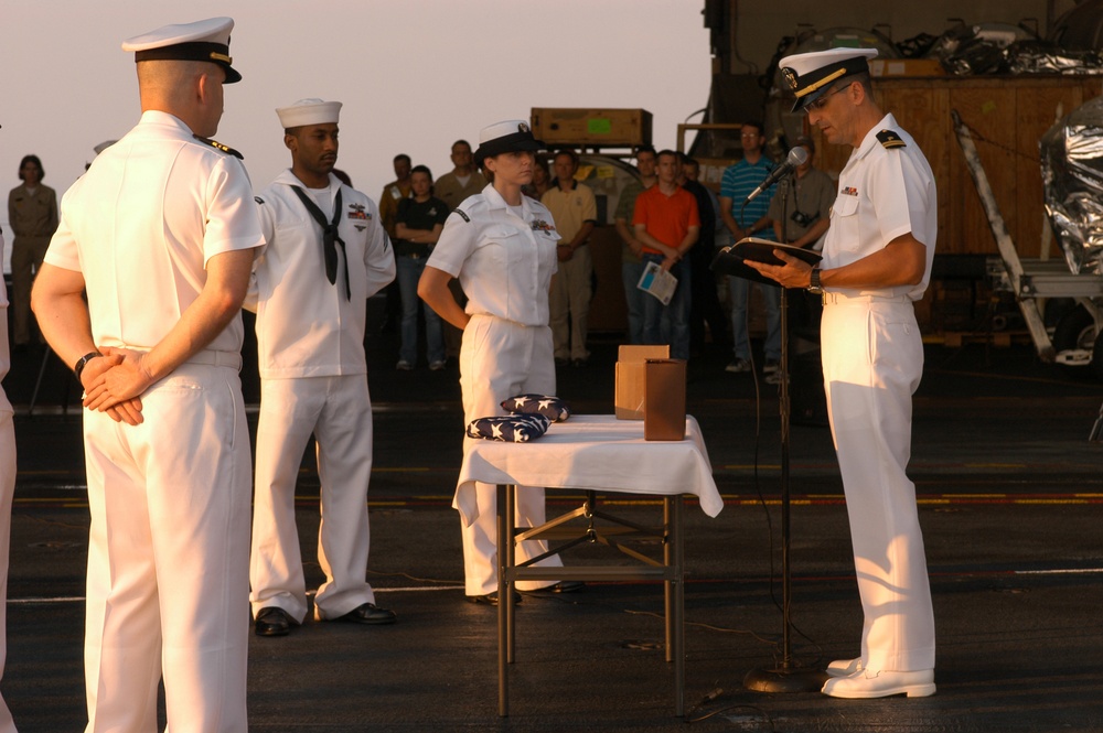 USS Dwight D. Eisenhower burial at sea