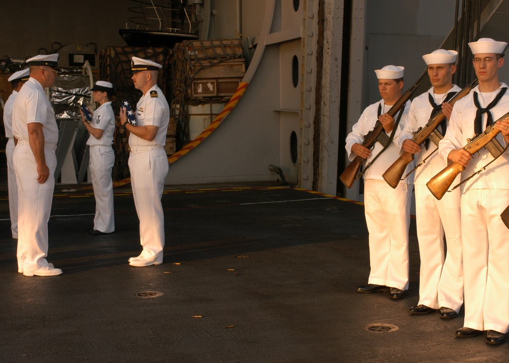 USS Dwight D. Eisenhower burial at sea