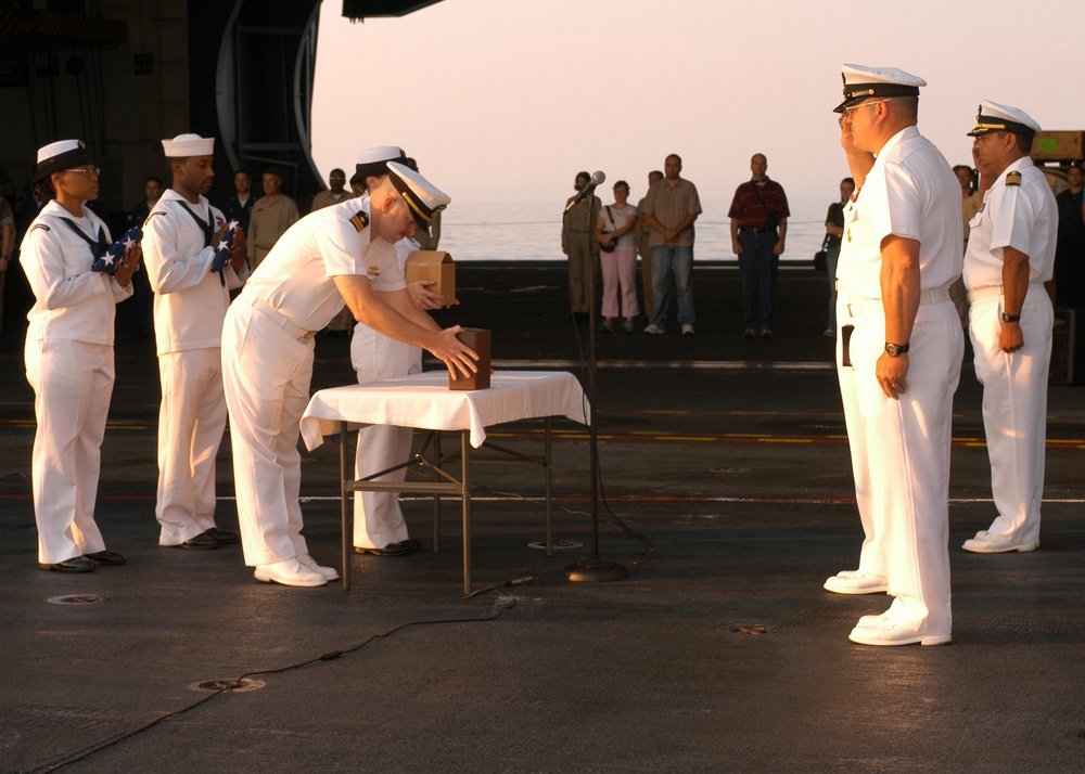 USS Dwight D. Eisenhower burial at sea