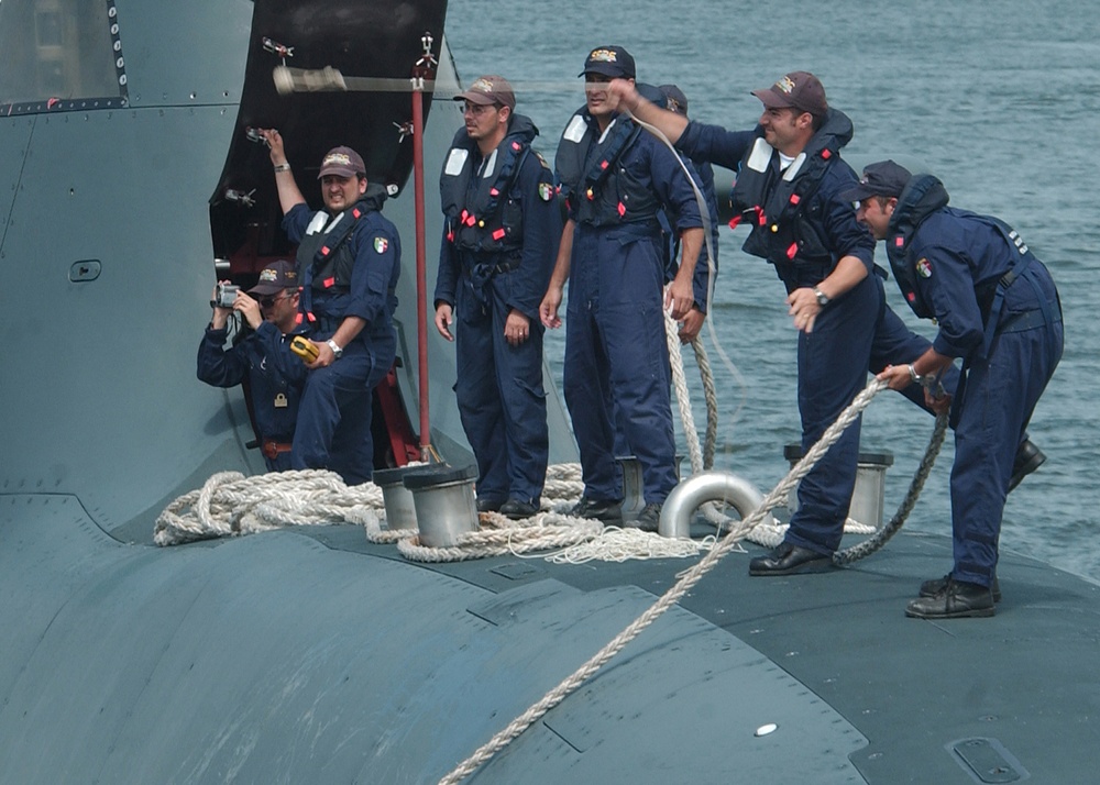 ITS Salvatore Todaro pulls into Naval Station Mayport