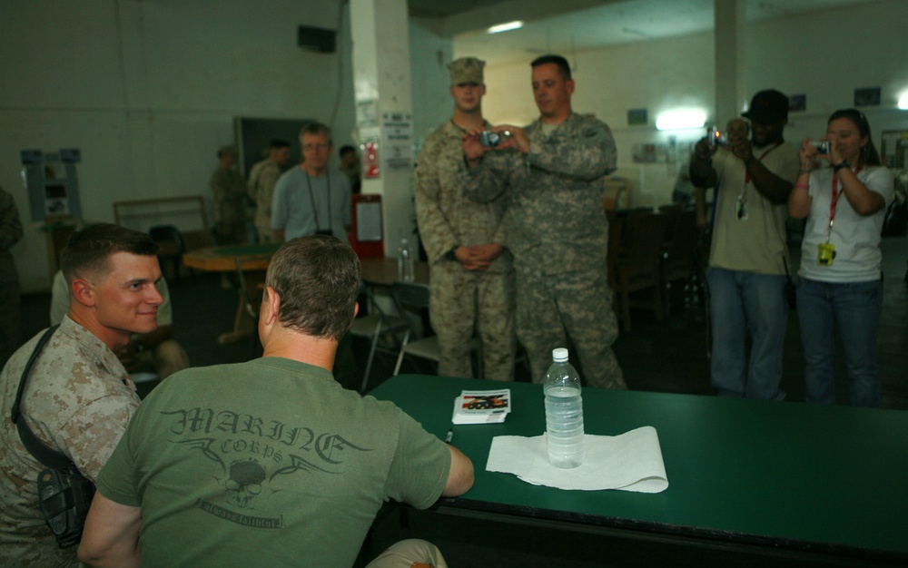 Gary Sinise Visits Camp Taqaddum Service Members