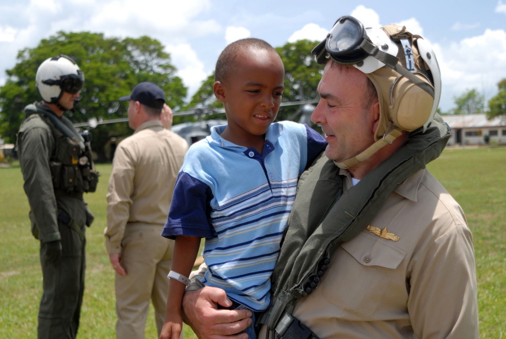 Airlifting patients in Belize