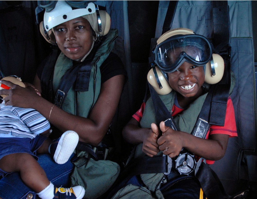 Airlifting patients in Belize
