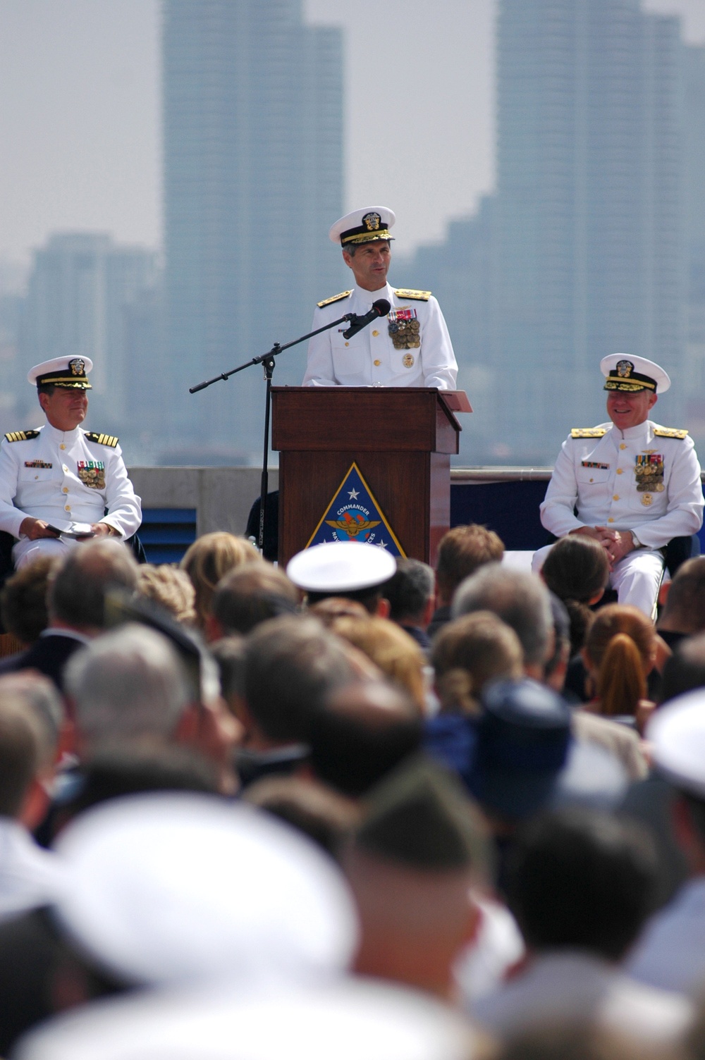 Change of command ceremony in San Diego