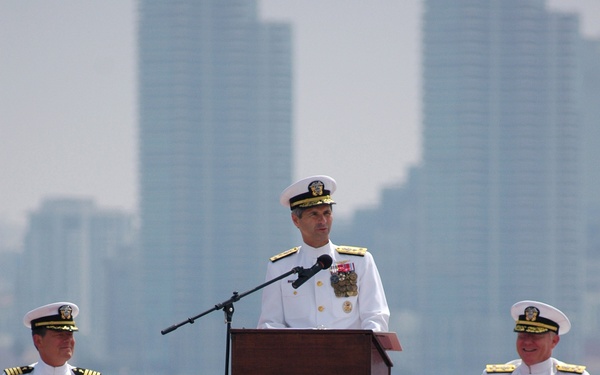 Change of command ceremony in San Diego