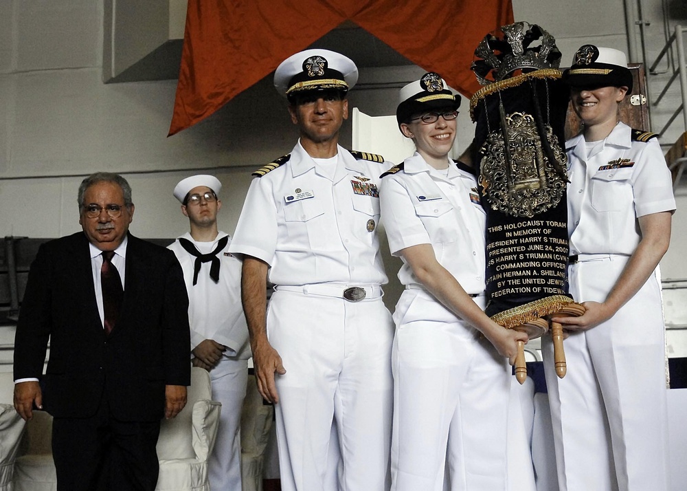 Torah Dedication Ceremony on the USS Harry S. Truman