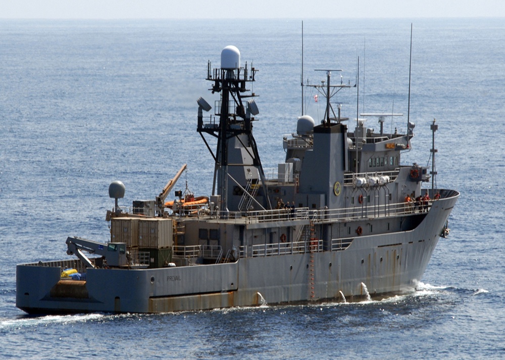 Training support vessel Prevail steams in the Atlantic