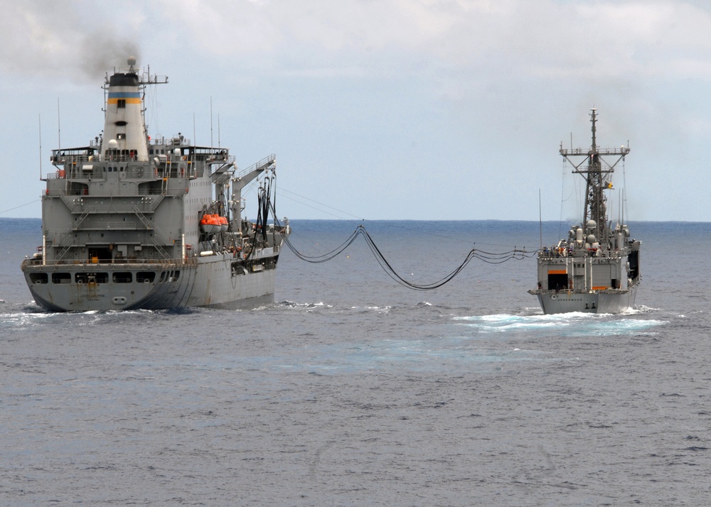 USS Underwood - replenishment at sea