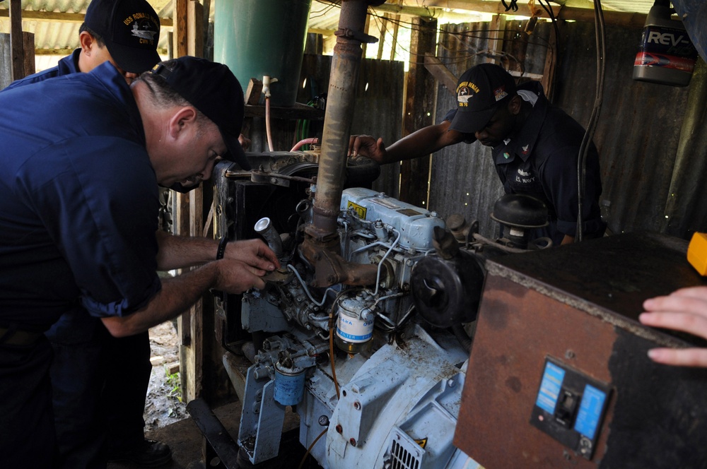 A little elbow grease to fix a generator