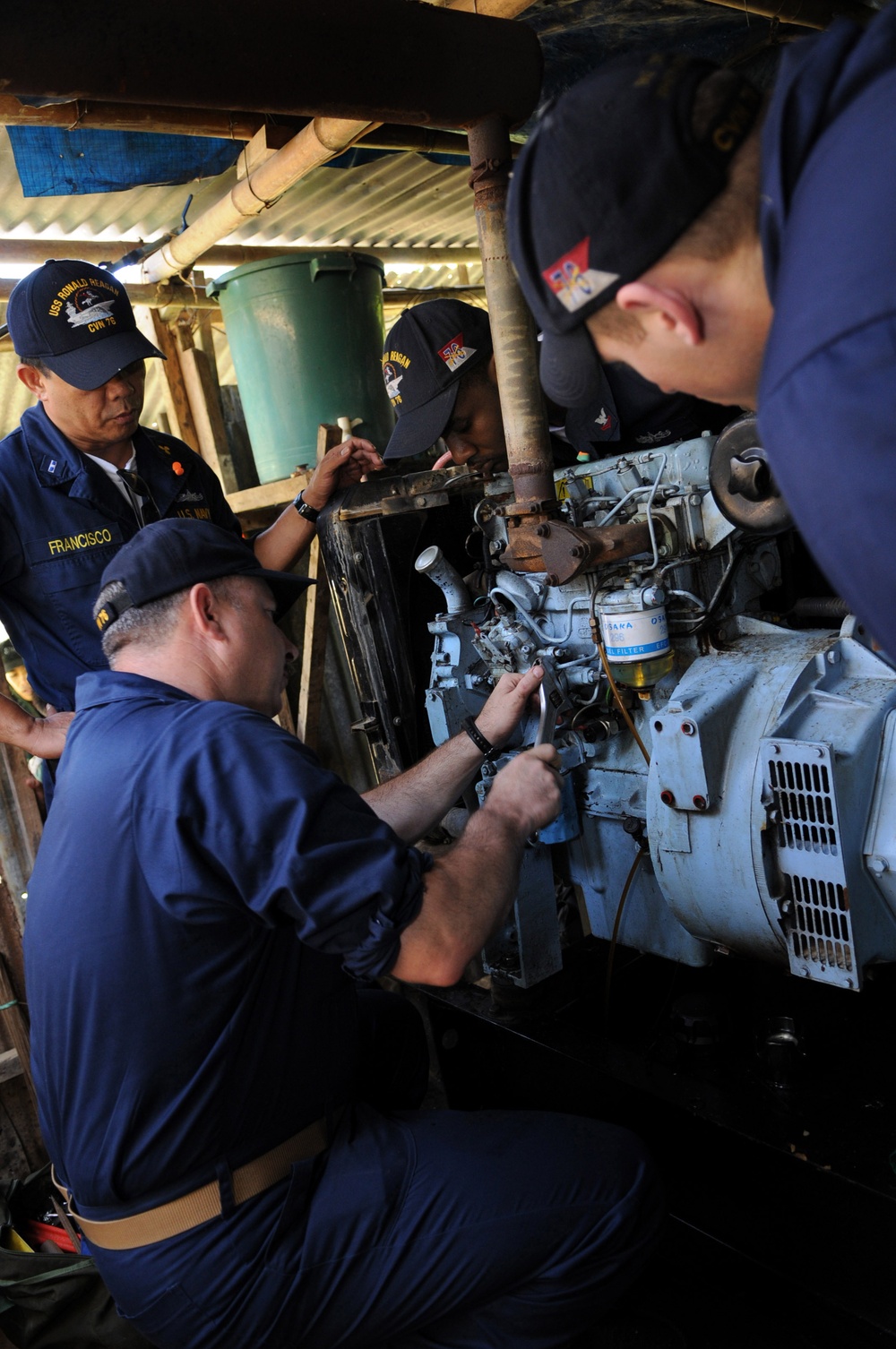 A little elbow grease to fix a generator