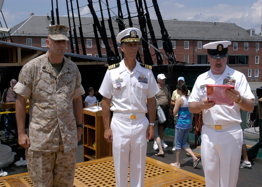 Ceremony Aboard Historic Ship