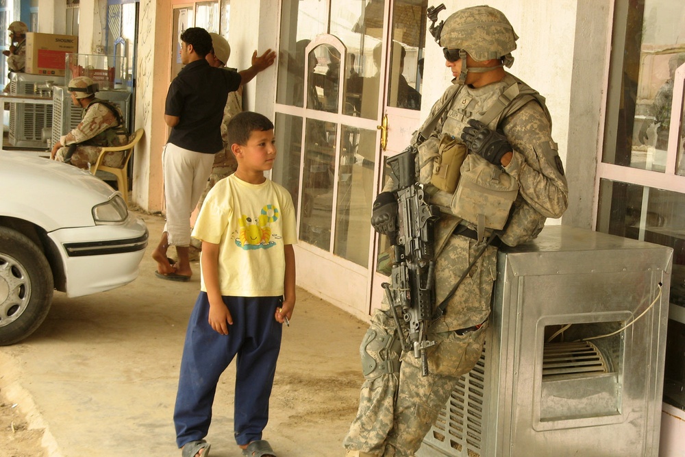 Wolfhounds meet the children