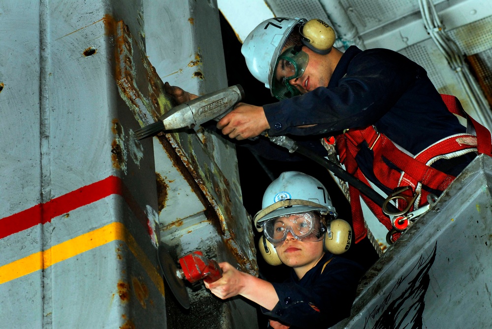 Working aboard USS John C. Stennis