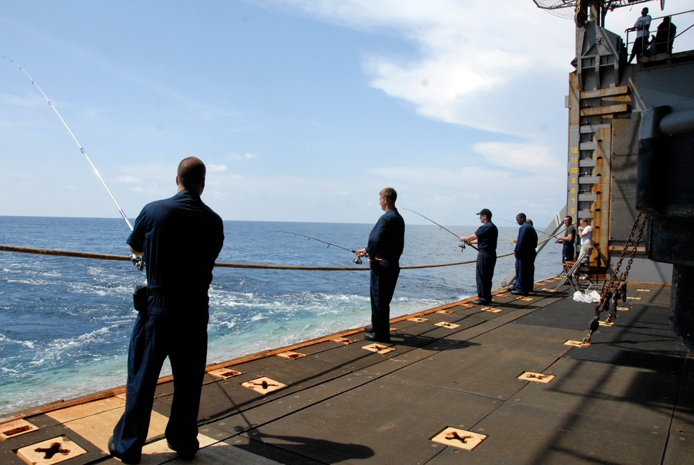 Stern gate lowered