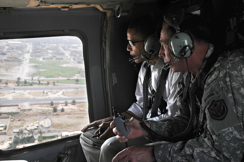 Obama, Fellow Senators, Visit U.S. Forces in Iraq