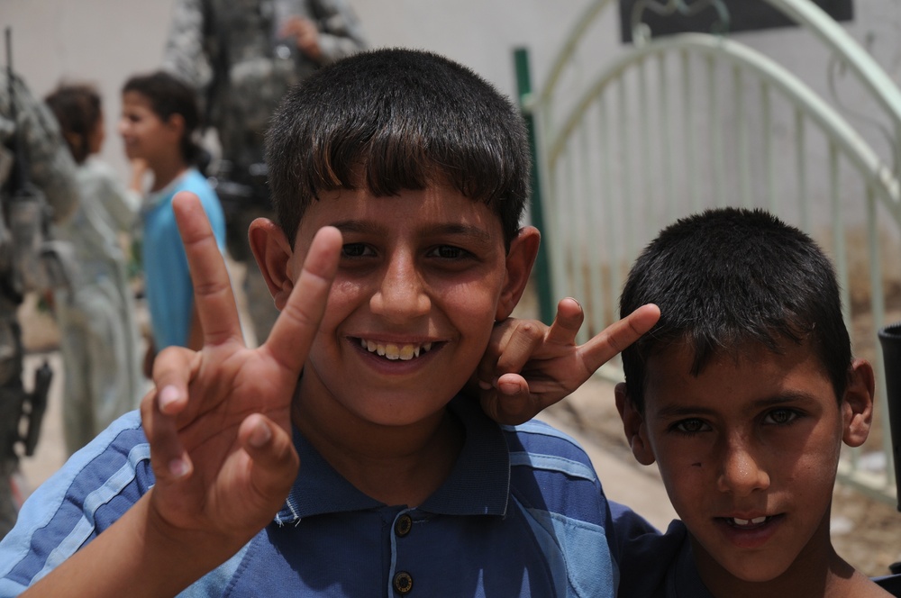 Iraqi Boys Pose for the Camera