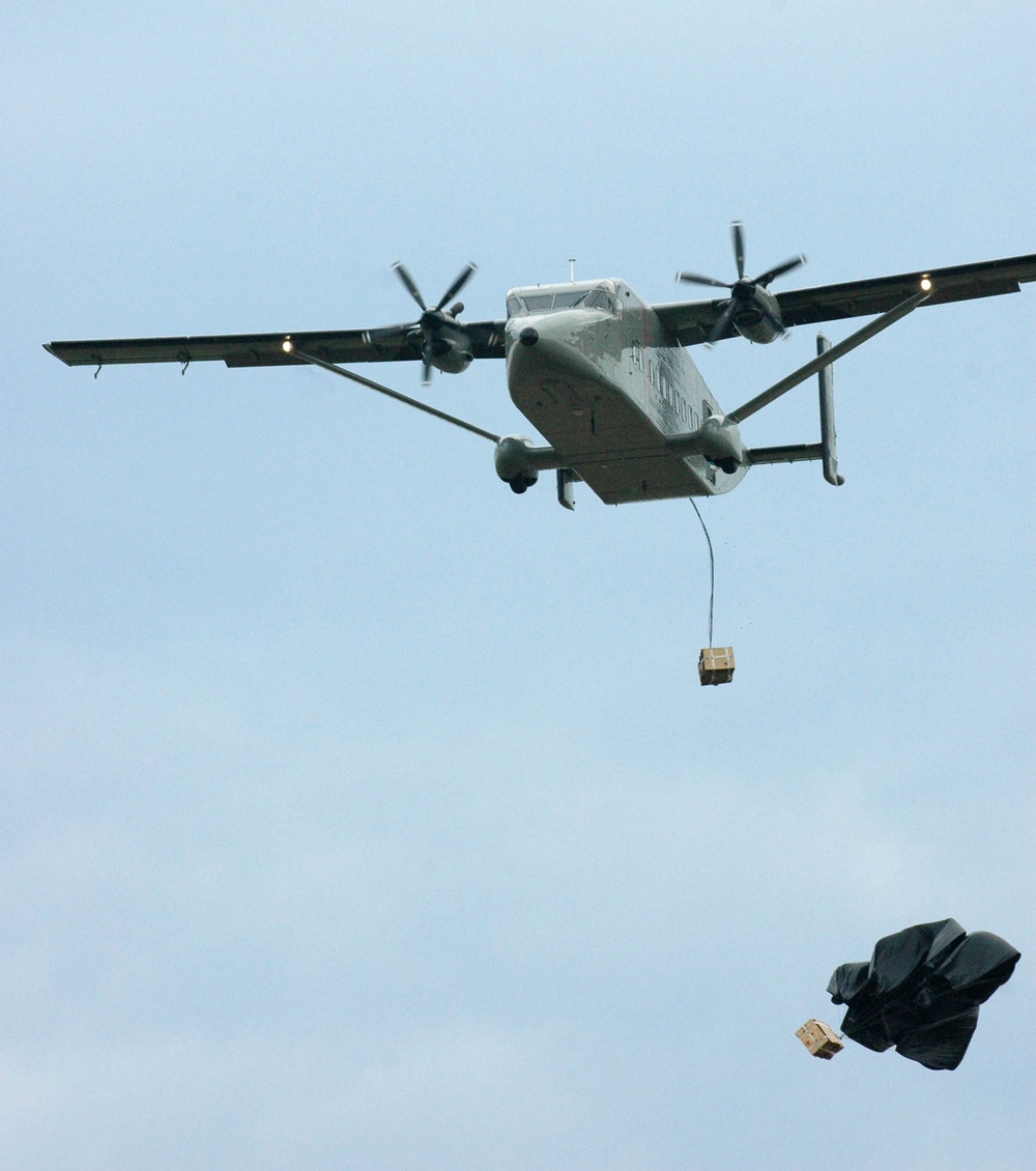 "Greywolf" troops scan the sky for resupply