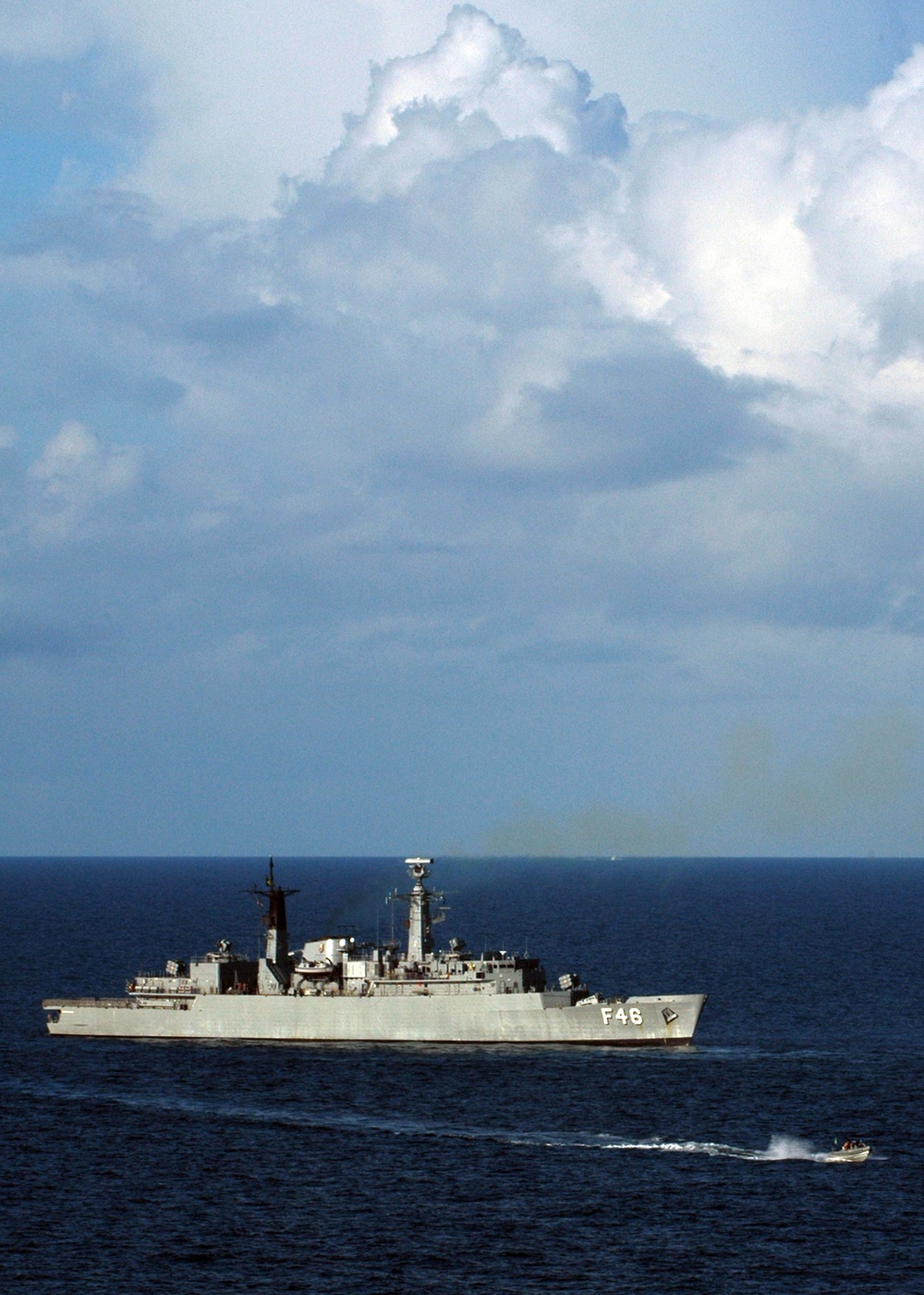 Brazilian navy ship Greenhalgh in the Atlantic
