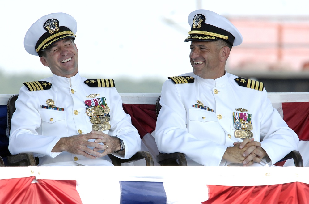 Change of Command Ceremony aboard USS Memphis