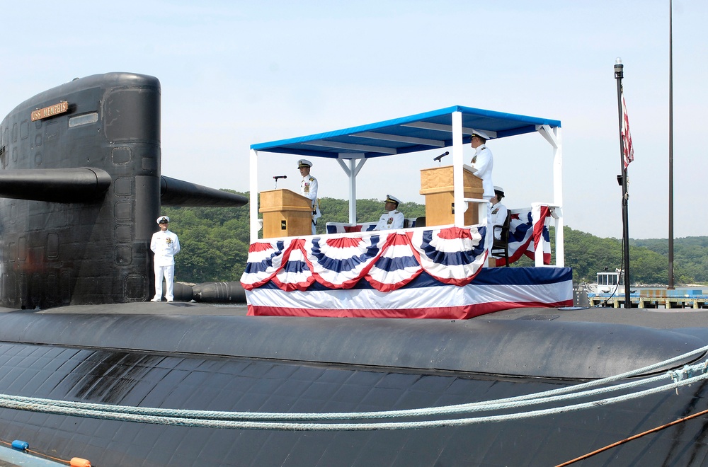 Change of Command Ceremony aboard USS Memphis