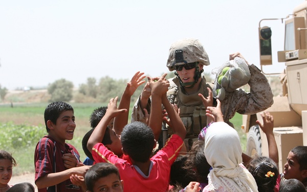 Children waiting for medical help