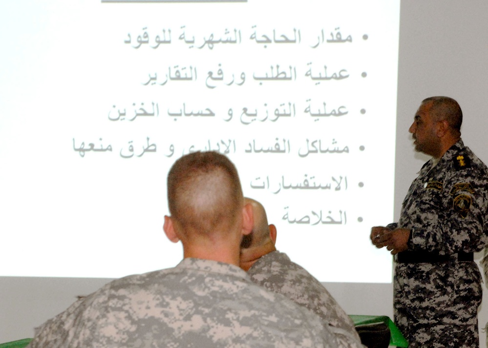 Raider BCT logistics leaders rally with ISF, Iraqi officers assess supply systems