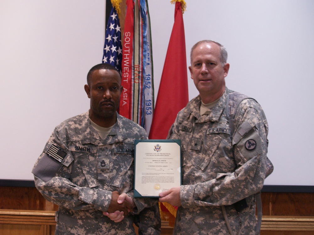 Smith Promoted to Sergeant First Class