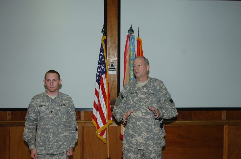 Pescod Selected 'Hooah Soldier of the Week'