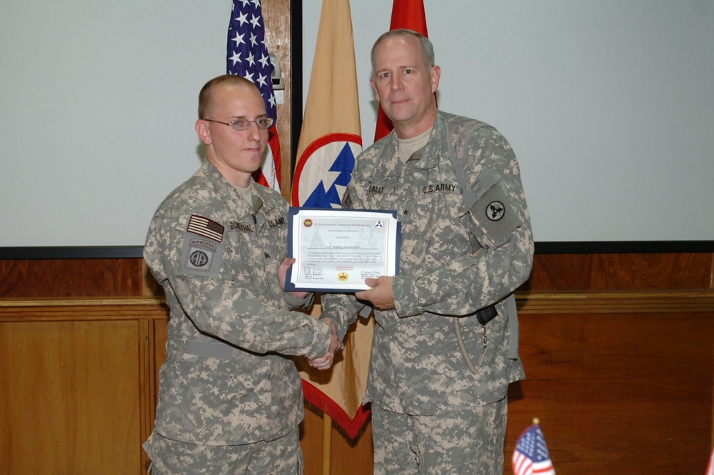 Bundenthal Selected 'Hooah Soldier of the Week'