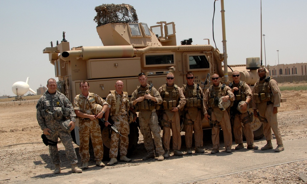 British Command Master Driver visits COB Basra to be briefed on the COUGAR