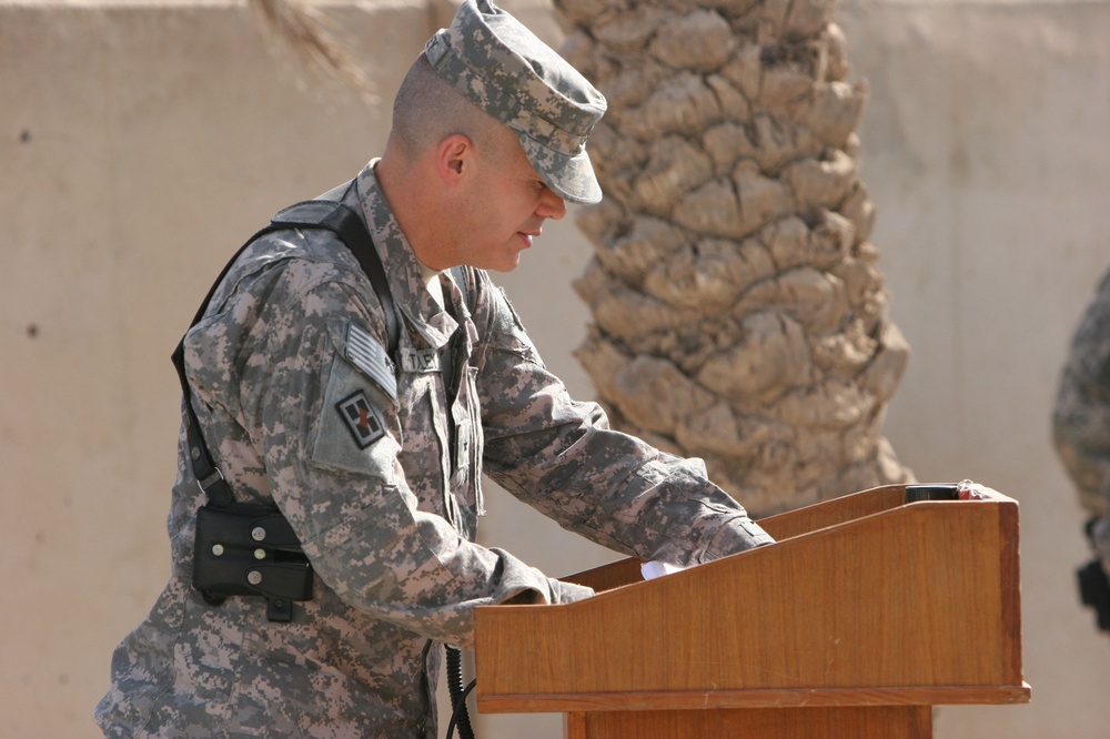 Mississippi Soldiers from the 890th Engineer Battalion relieve the 107th Engineer Battalion