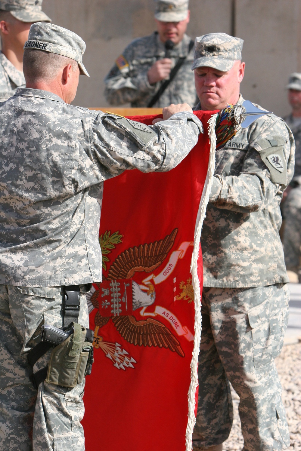 Mississippi Soldiers from the 890th Engineer Battalion relieve the 107th Engineer Battalion