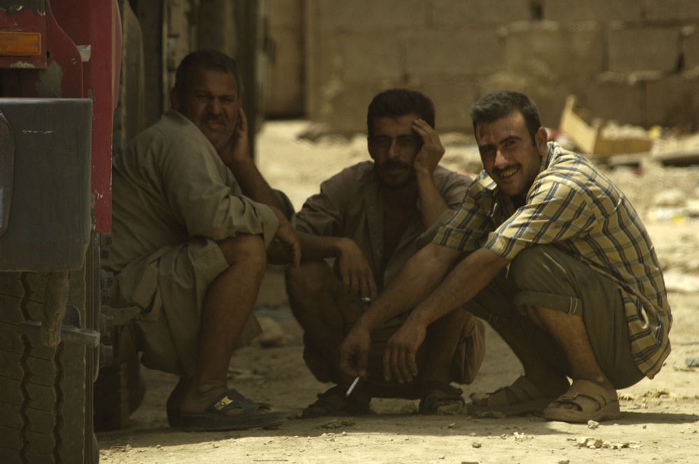 Iraqi Truck Drivers Take a Break