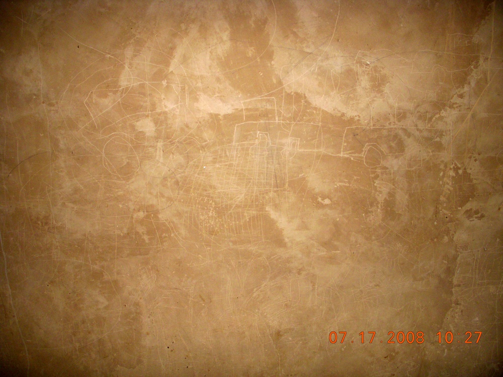 Coalition Forces Discover Diagrams Cut Into the Walls of a Building Near Samarra