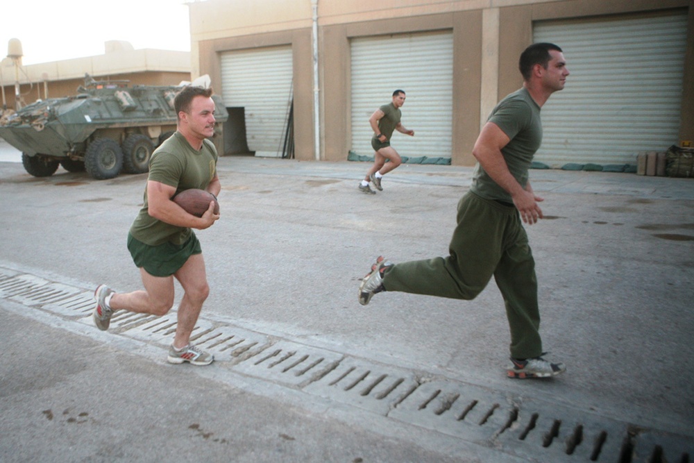 Marines relax with sports