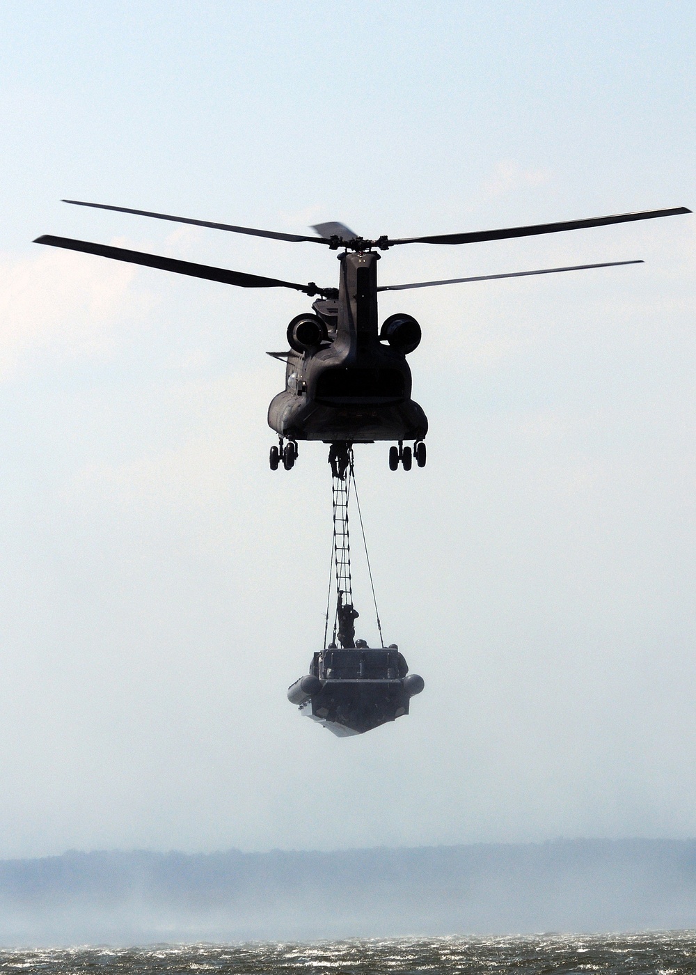 Army Helicopter Lifts Naval Special Warfare RHIB