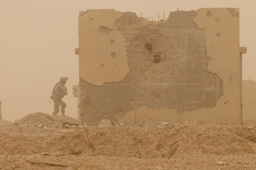 Working during a sandstorm
