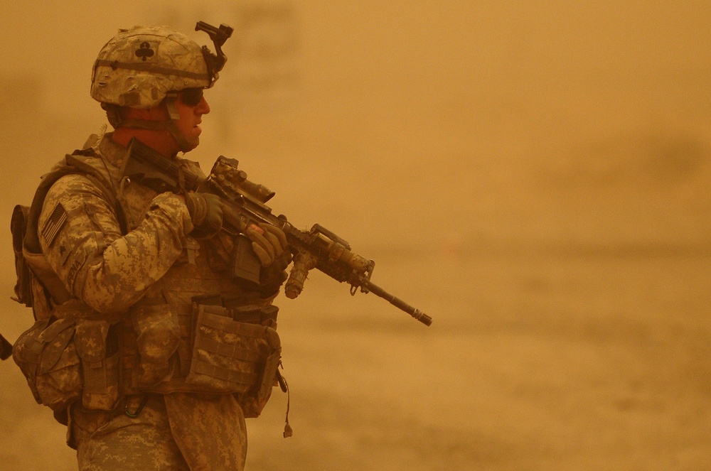 Working during a sandstorm