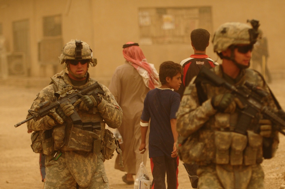 Working during a sandstorm