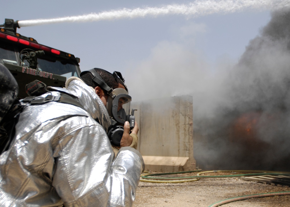 AF, Army Firefighters Contain 2-alarm Blaze