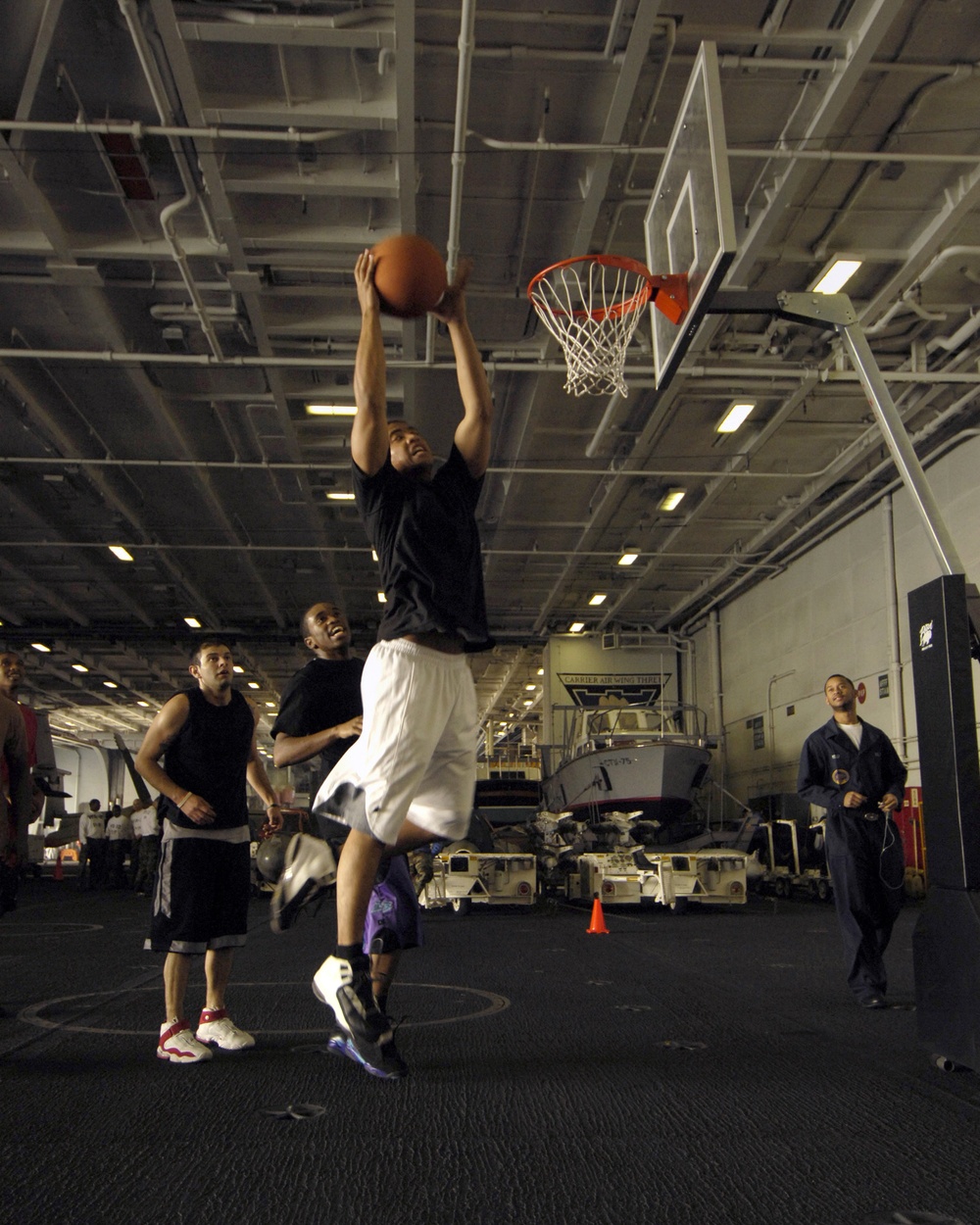 Sailors play Basketball aboard USS Harry S. Truman