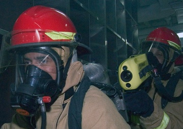 General Quarters drill aboard USS Blue Ridge