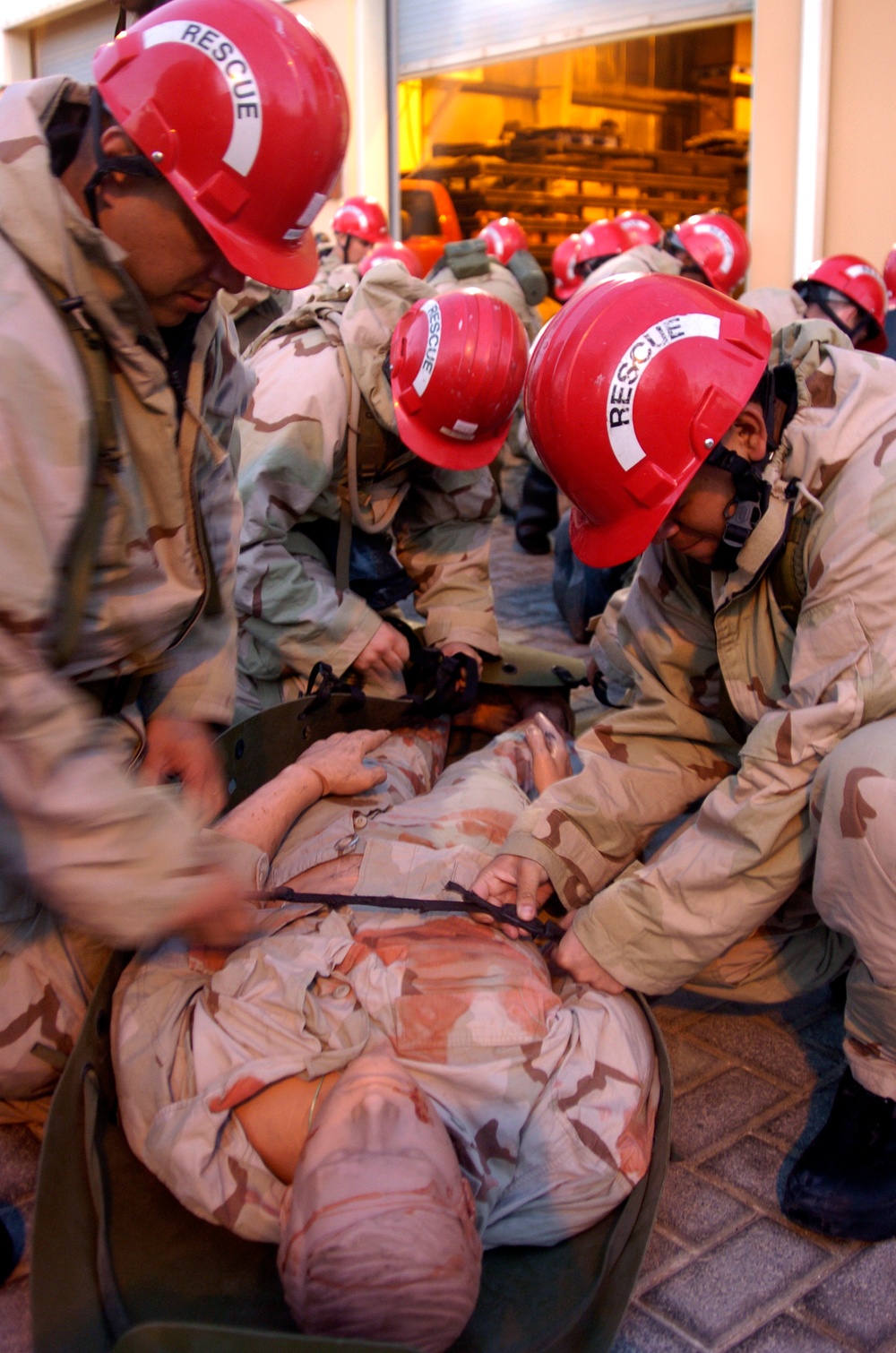 Sailors practice Chem/Bio training