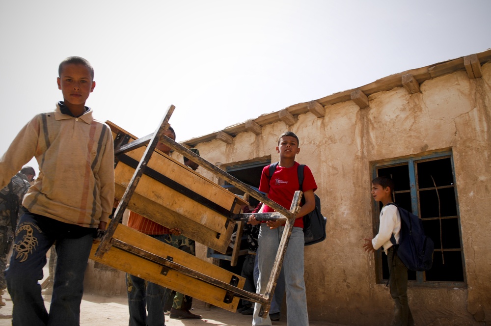 Desks delivered to Nawaful school
