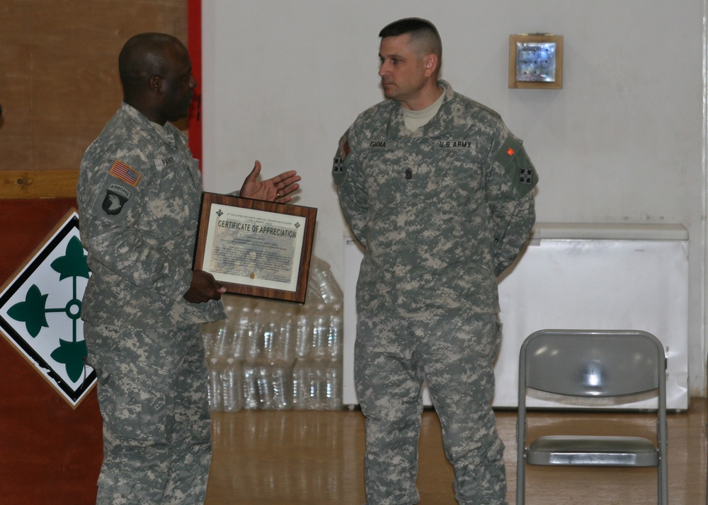 DSTB leaders, fellow Soldiers recognize newly promoted NCOs - NCO Induction Ceremony reinforces role of leaders