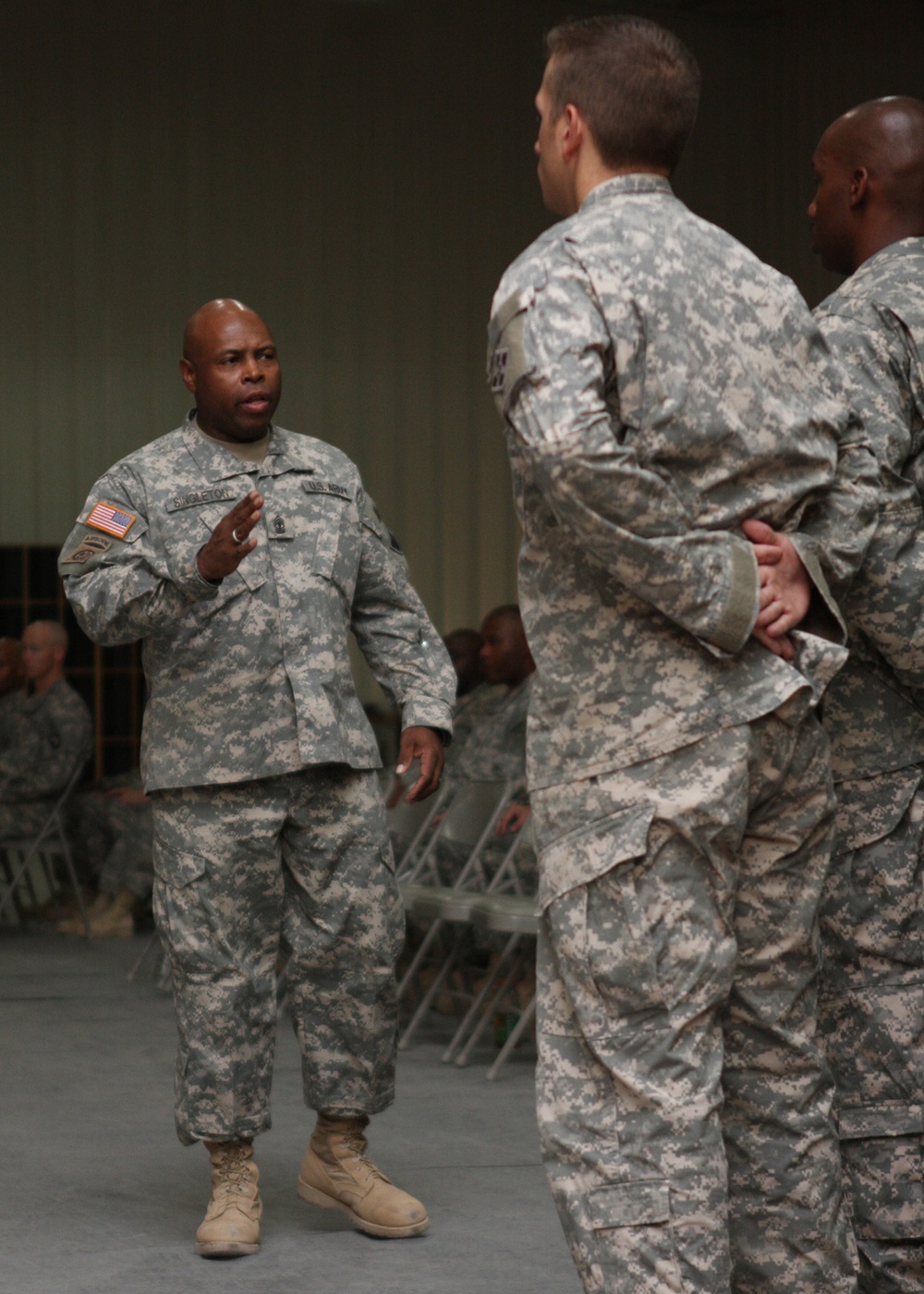 DSTB leaders, fellow Soldiers recognize newly promoted NCOs - NCO Induction Ceremony reinforces role of leaders