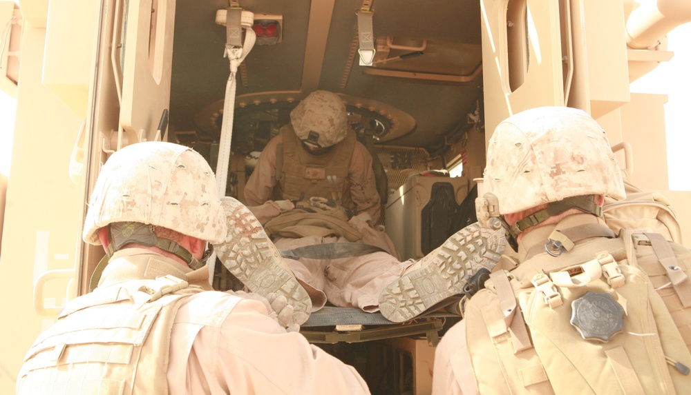Combat Logistics Battalion-1 Security Marines Train for Faster Evacuation Time