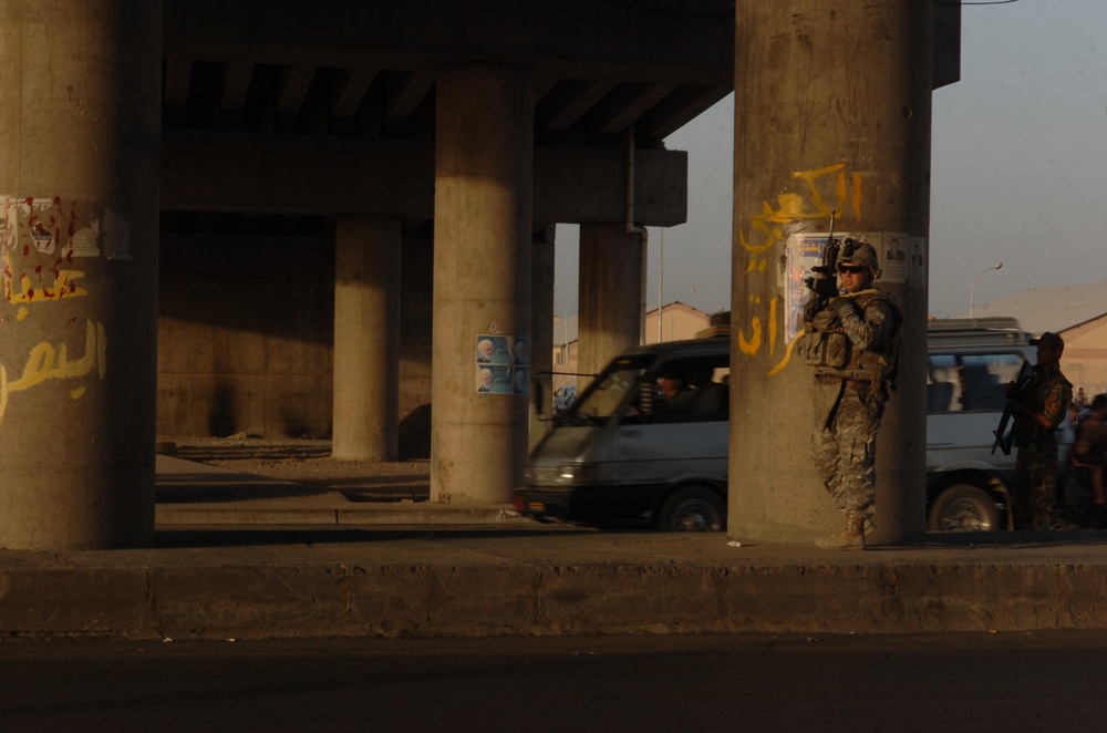 Hard Rock troops continue to patrol western Baghdad neighborhood of Hurriyah