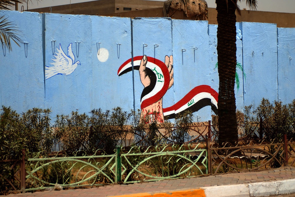 Sadr City walls earn colorful makeover